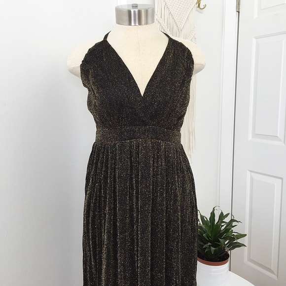 NWT Homecoming Prom Shimmer Black Maxi Dress - Picture 2 of 7